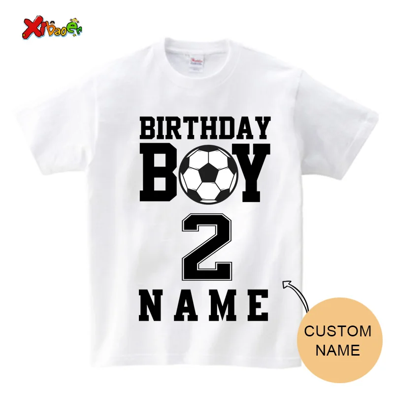 soccer birthday shirt boys Football Kids TShirt Baby Body Suit Cotton Summer Family Matching Sets Mom Dad Children Match Clothes