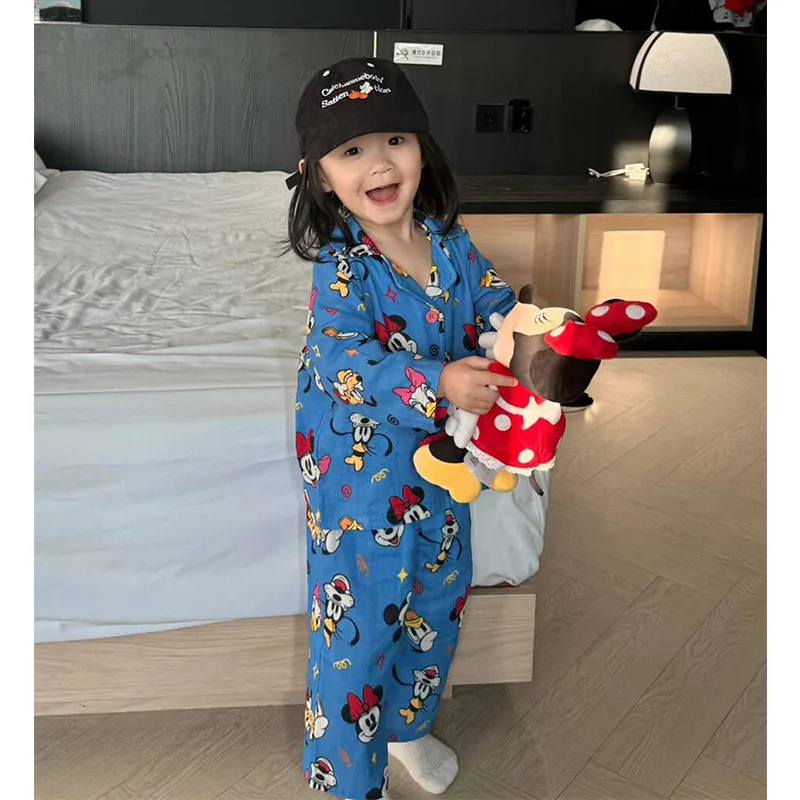 

Children's Clothing Girls Pajamas Pajamas Set Early Autumn 2025 New Children's Loungewear Cute Cartoon Mickey Two-piece Set