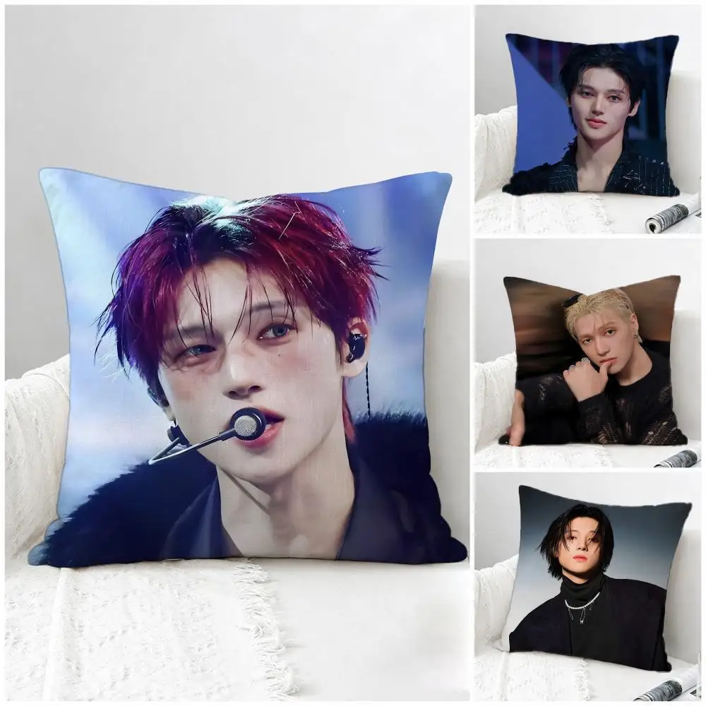 K-pop ATEEZ Wooyoung Cushion Cover Natural Linen Pillowcase Set, All-in-One Decor for Sofa, Bedroom & Chair