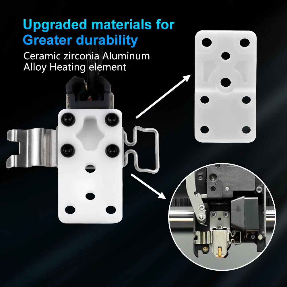 Für Bambu Lab P2S Verbesserte Hotend-Heizbaugruppe Montagekomponenten Zirkonoxid-Keramik-Wärmeisolierblock für Bambulab P2S – Detail 2