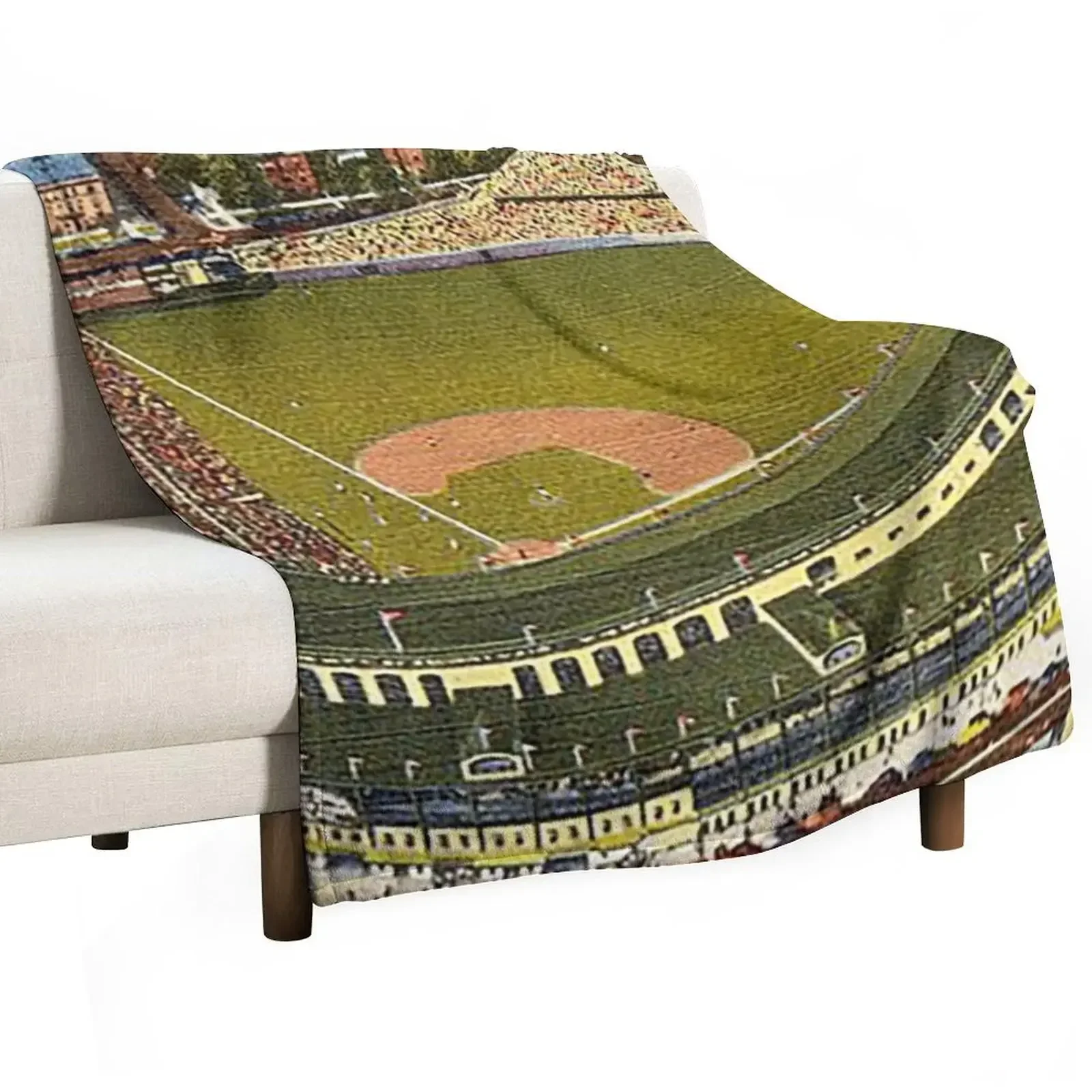 

wrigley field,rooftop bleachers at wrigley,ivy covered outfield walls,chicago baseball stadium,old ballparks,old s Throw Blanket