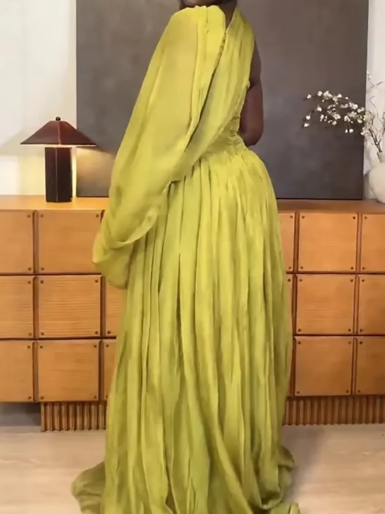 Women's Summer Elegant Solid Patchwork Slim Fit Maxi Dress Sleeveless Skew Collar Holiday Fashion Simple Party Dress Streetwear