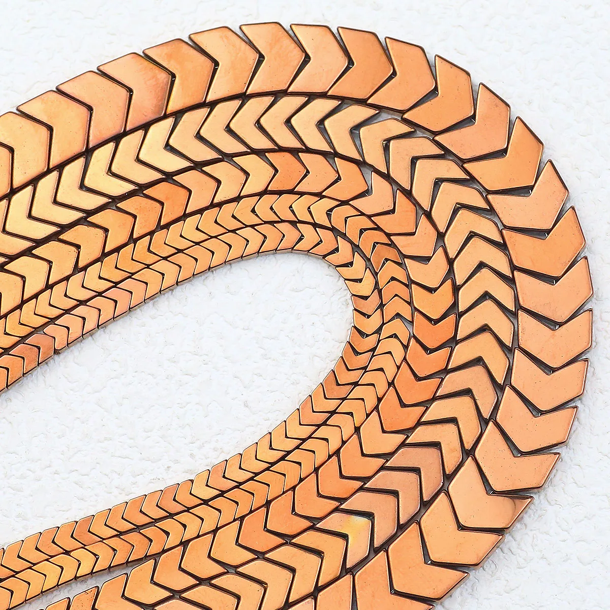 4-10MM Kupfer Farbe Pfeil Form Natürliche Hämatit Stein Lose Spacer Perlen Für Schmuck Machen DIY Armband Halskette zubehör