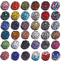 10pcs 6/8/10mm Rhinestone Crystal Clay Beads Soft Pottery Micro Pave CZ Spacer Beads For Jewelry Making Diy Bracelets Necklaces