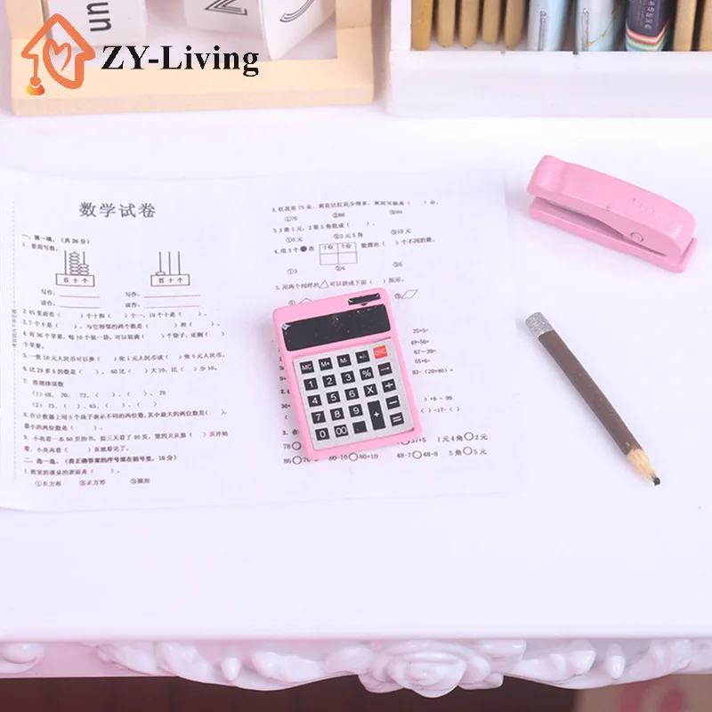 Simulation Mini Stationery Pocket Micro Stapler/calculator Learning Educational Toys Classroom Scene Decoration
