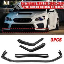 Car Front Bumper Splitter Lip Chin Bumper Spoiler Diffuser Lip Protection Body Kits For Subaru WRX STI 2015 2016 2017 2018 2019