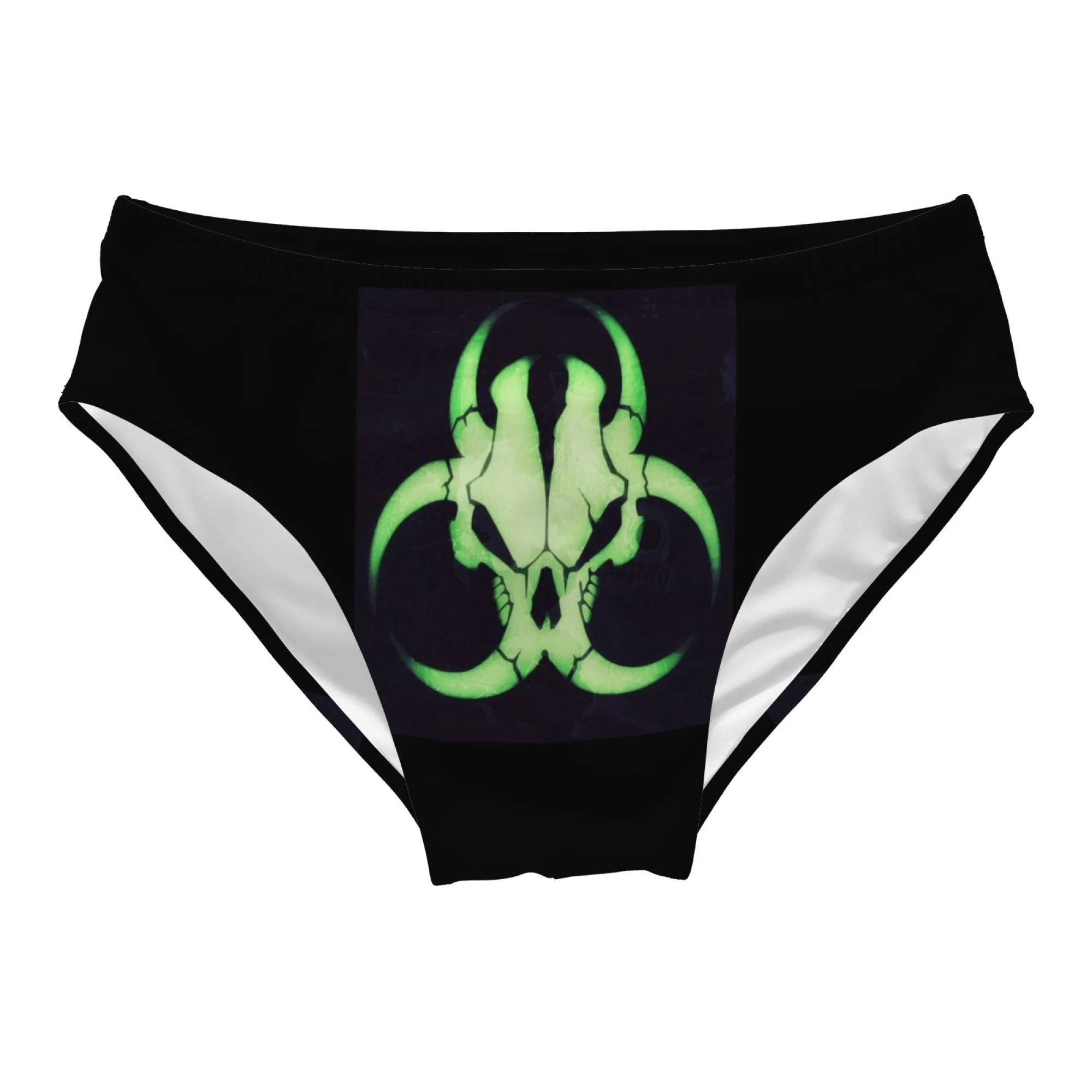 Biohazard Beast Skull Badehose, atmungsaktiv, schnell trocknend, Dreieck-Badehose für Herren, Wassersport, Surfen, Fitness, modische Badebekleidung