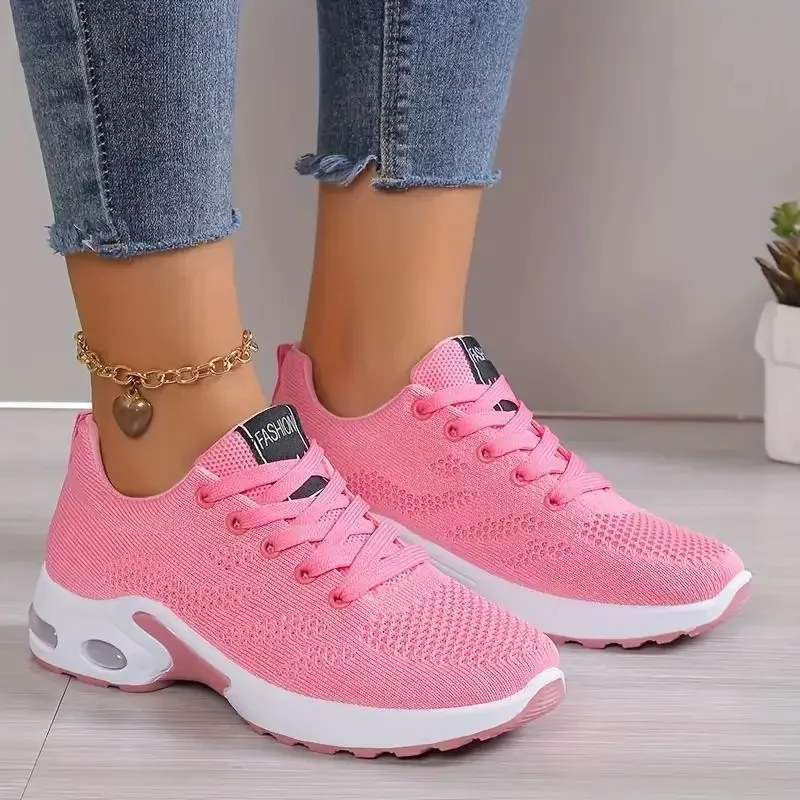 Plus Size Breathable Running Shoes for Women 2025 Fashion Air Cushion Platform Sneakers Woman Lightweight Casual Sports Shoes image 6