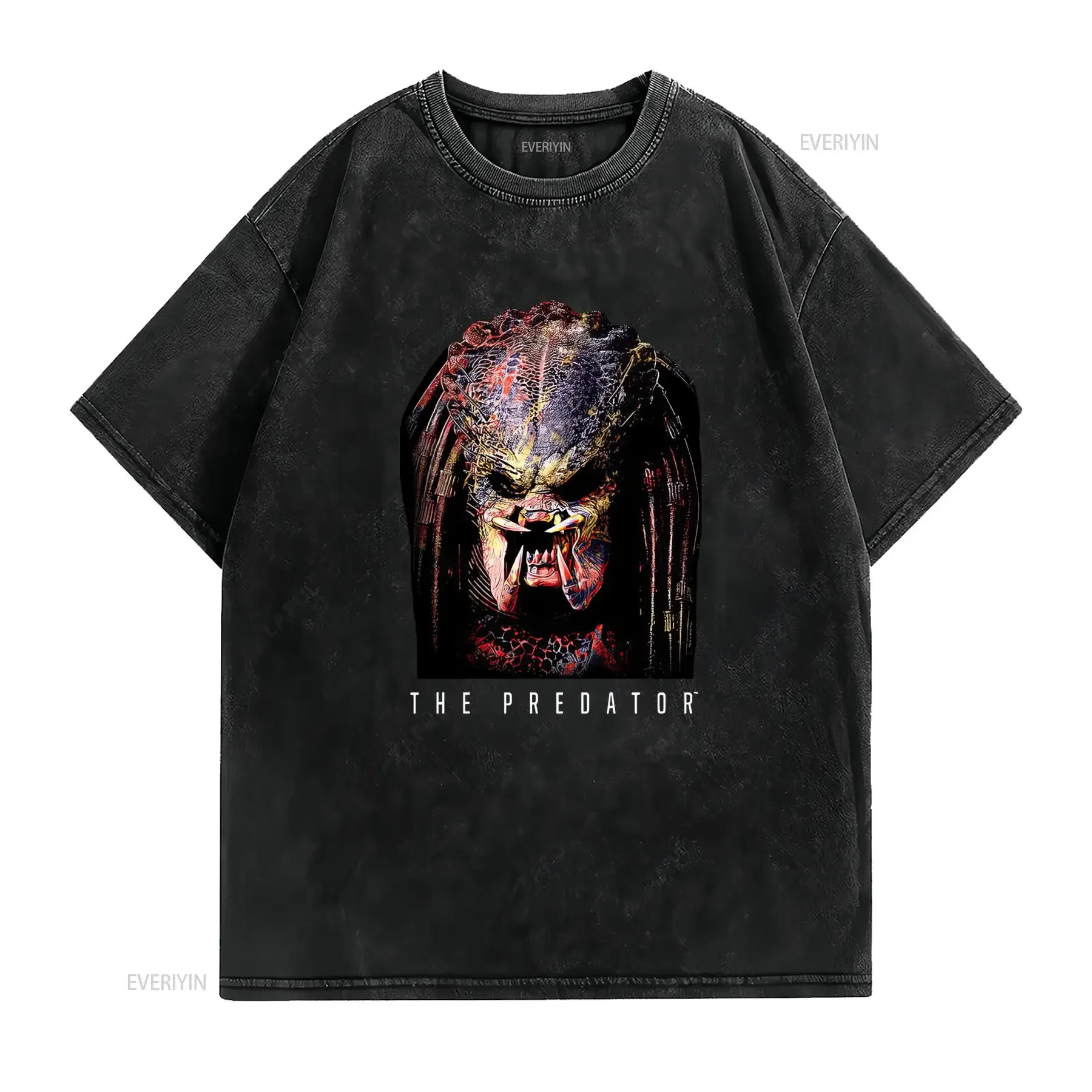Pánské tri?ko s licencí Predator Alien Movie Odolny takticky potisk obli?eje retro sci fi ak?ní filmové oble?ení ikonicky