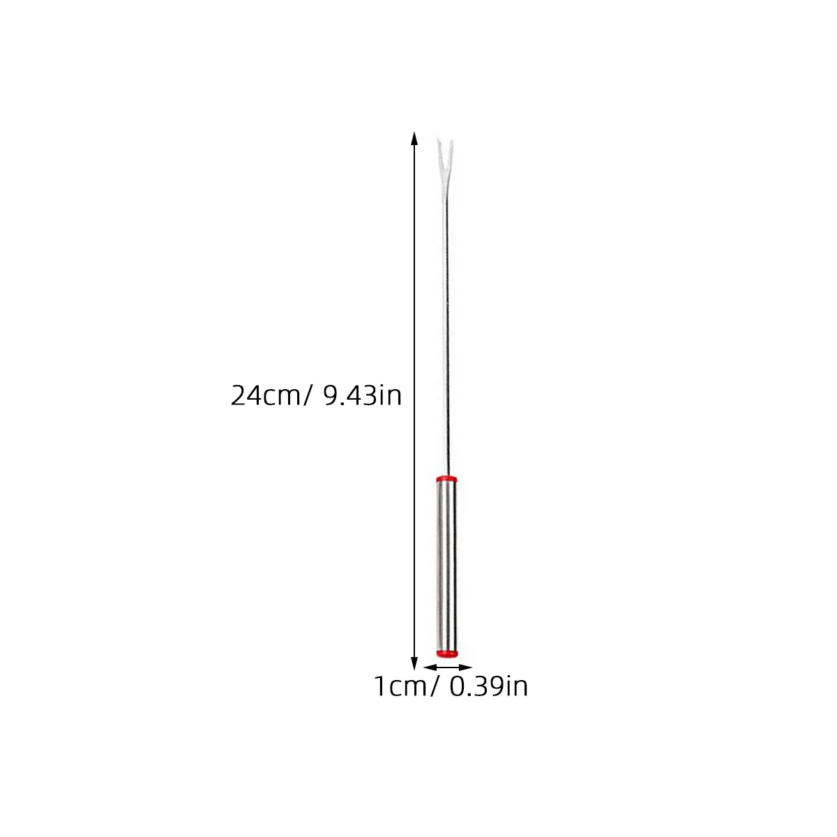 

6Pcs Stainless Steel Fondue Forks 24cm Heat Insulate Handle Dessert Fork Chocolate Fountain Cheese Marshmallow Roasting Fruit