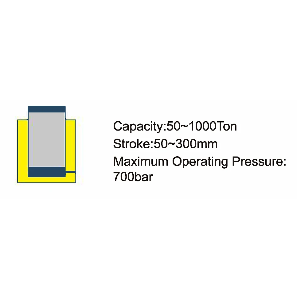 أسطوانة هيدروليكية محمولة عالية المفعول من سلسلة CLS2502-Series لبناء جسر بناء السفن ماركة WREN #2