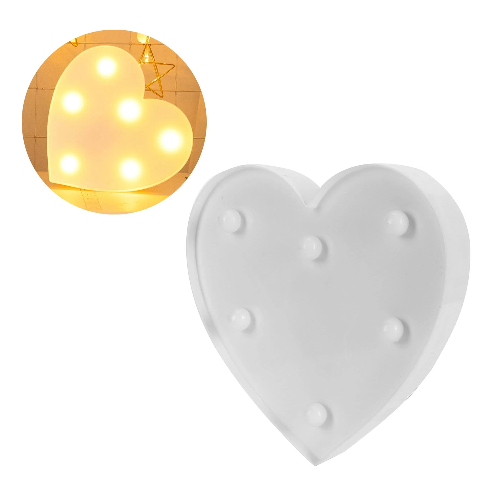 

Distinctive Heart Shaped Night Light LED Decorative Lamp For Proposal Festival Party