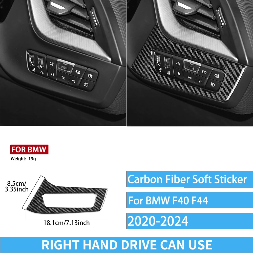 Echte carbon fiber auto-accessoires zwarte trim cover zachte sticker voor BMW 1/2 Serie F40 F44 2020 2021 2022 2023 2024