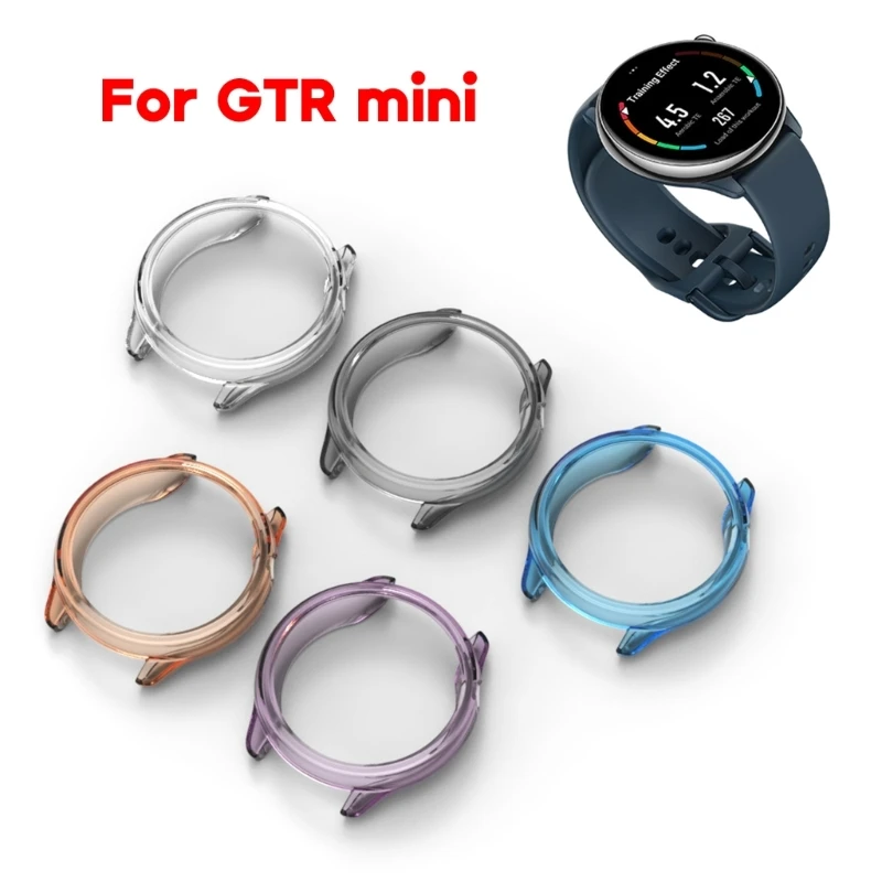 Soft-TPU Screen Protector Housing Compatible  for Amazfit GTR Mini Scratched Resistant Protective Cover Bumper-Shell Shockproof