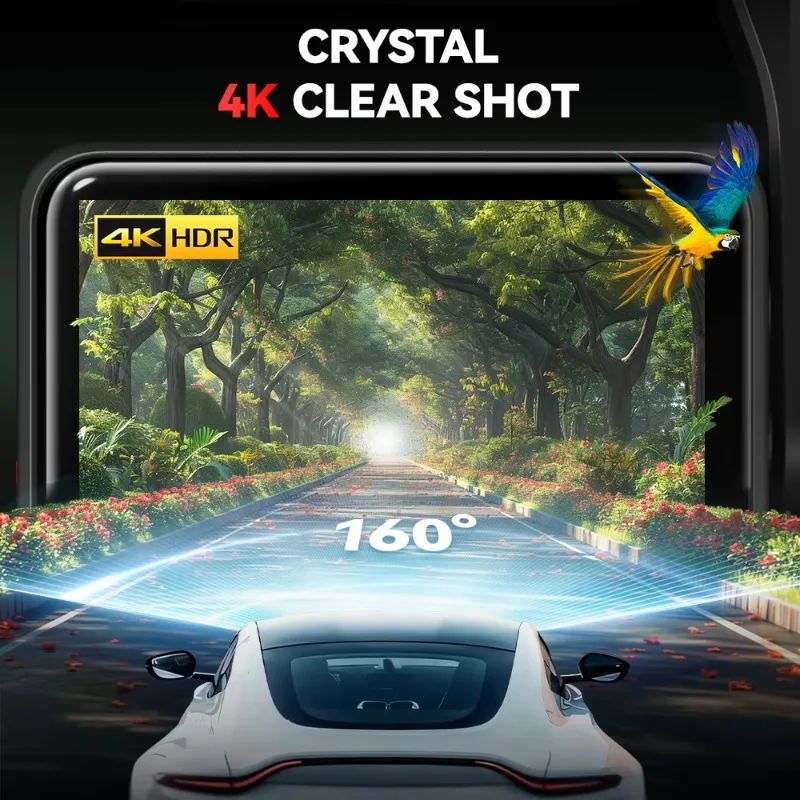 Redtiger Distributor F4 4K Mini Dash Cam Tracking System Auto Black Box 4K Nacht Dash Kamera Vorne mit WIFI GPS