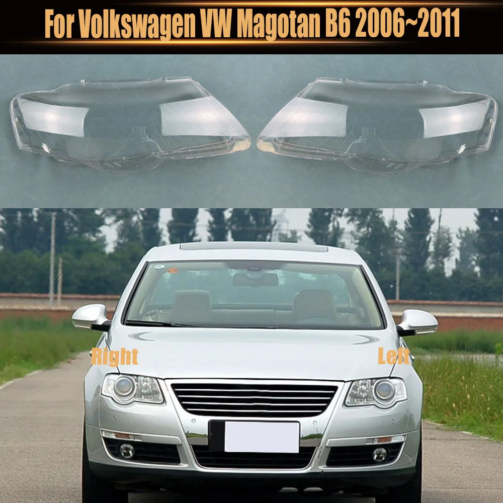 

For Volkswagen VW Magotan B6 2006~2011 Headlamp Cover Transparent Headlight Lens Plexiglass Replace Original Lampshade