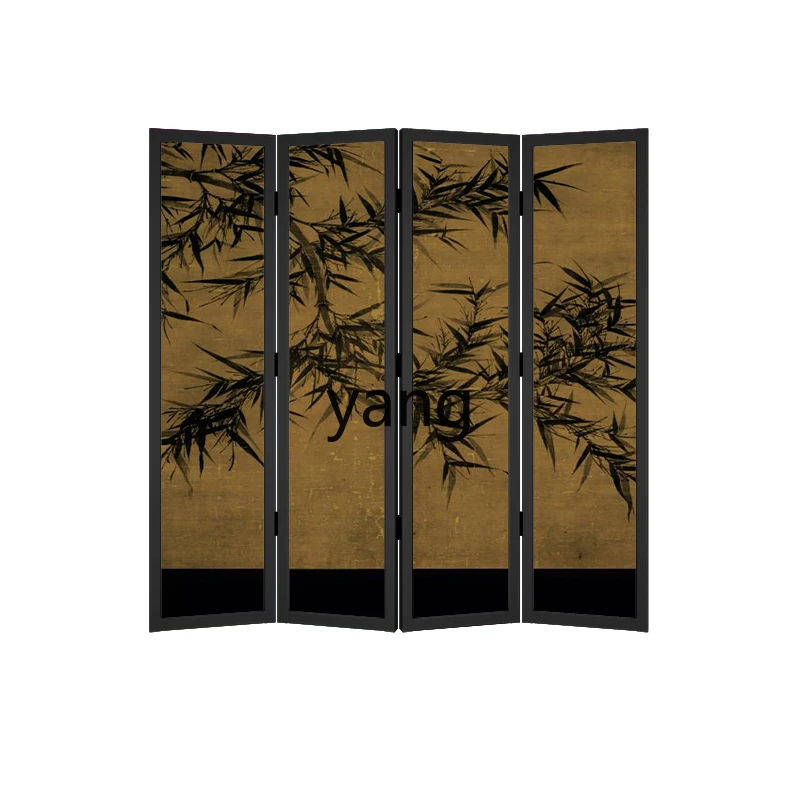 

LH screen partition living room folding mobile zen tea room study occlusion decorative solid wood folding screen