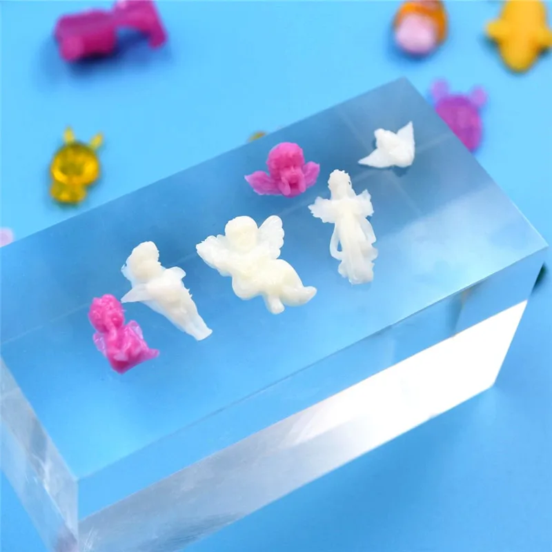 SNASAN 3D Angel Series Mold Nail Art Decorations Tiny Beads Silicone Mould DIY UV Epoxy Resin Earrings Silicone Mold