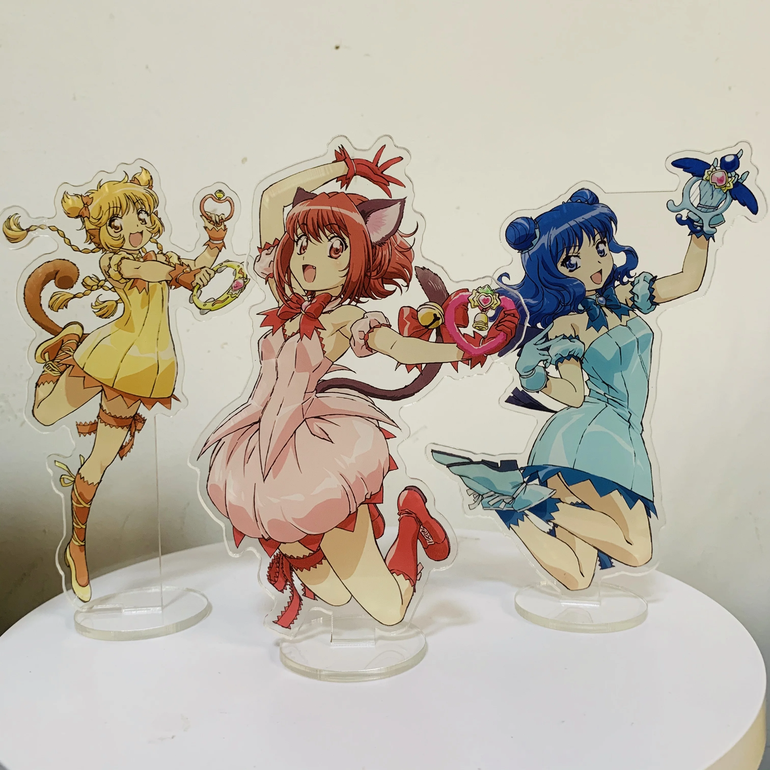 Tokyo Mew Mew Anime Figures Momomiya Ichigo Acrylic Stands Aizawa Minto Character Model Plate Desk Decor Standing Sign Fans Toys