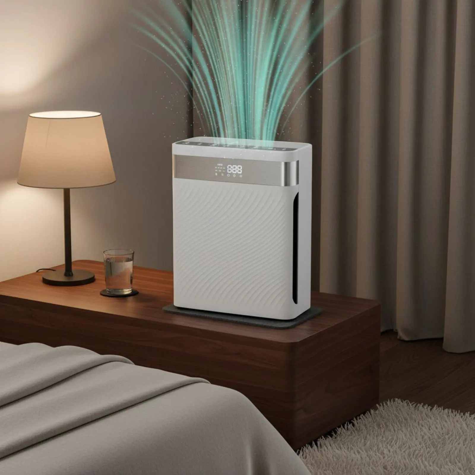 Pet Air Purifier Strong Suction Pet Hair Air Purifier Home Appliance Odor Removal Activated Carbon Filter for Living Room view 4