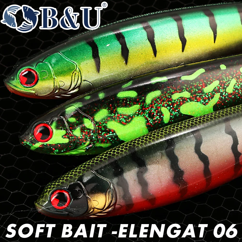 Swimbait B&U – Cola de paleta realista de vinilo para black bass - imagen 4