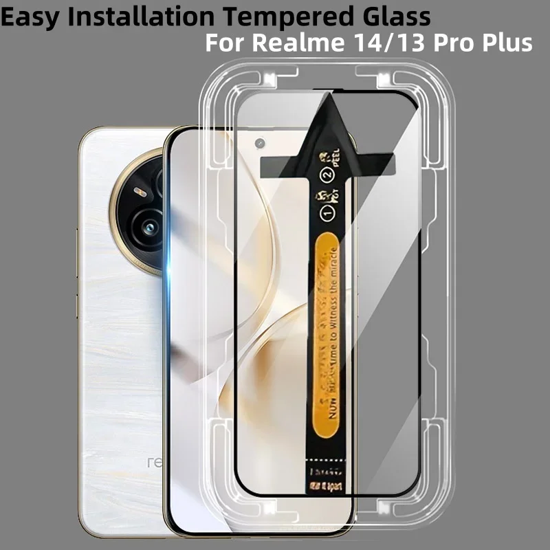 

Easy Installation Tempered Glass For Realme 14 13 12 Pro Plus 11 10 Pro+Plus 13 Pro Realme 14 Pro Premium Screen Protector Glass