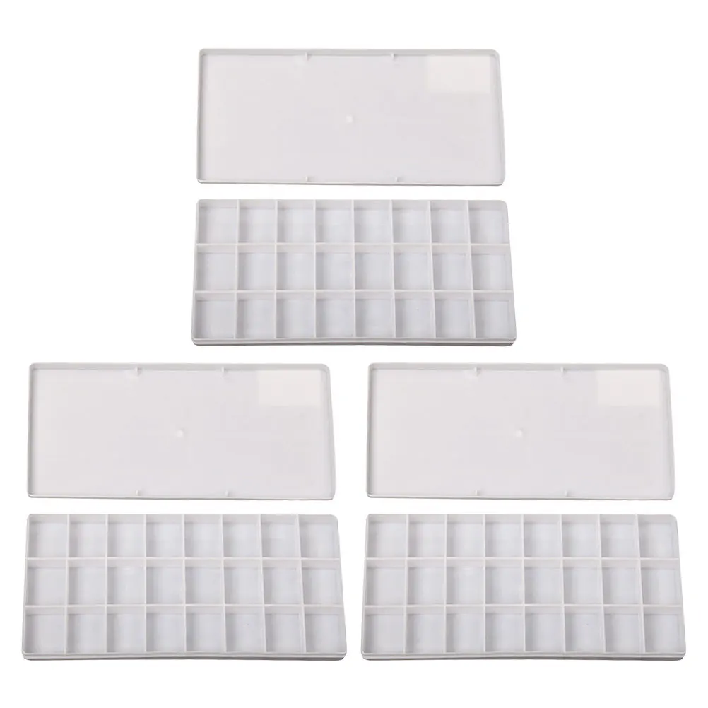 

3Pcs Watercolor Pigment Box 24 Compartments Color Mixing Tray Practical Art Paint Box for Painters Students Art Paint Boxes