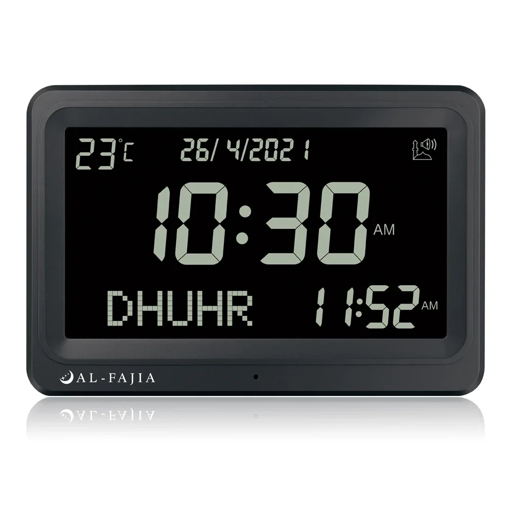 Larger LCD Screen Azan Clock 8 Athan Sounds Multi-languages Hijir Gregorian Calendars Muslim Prayer Desk Alarm Clock