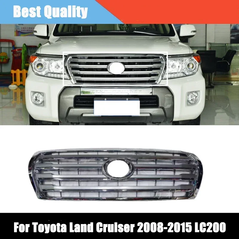 Chrome ABS Plastic Grill Griile FRame Trim  For Toyota Land Crusier 200 LC200 FJ200 2008 -2015