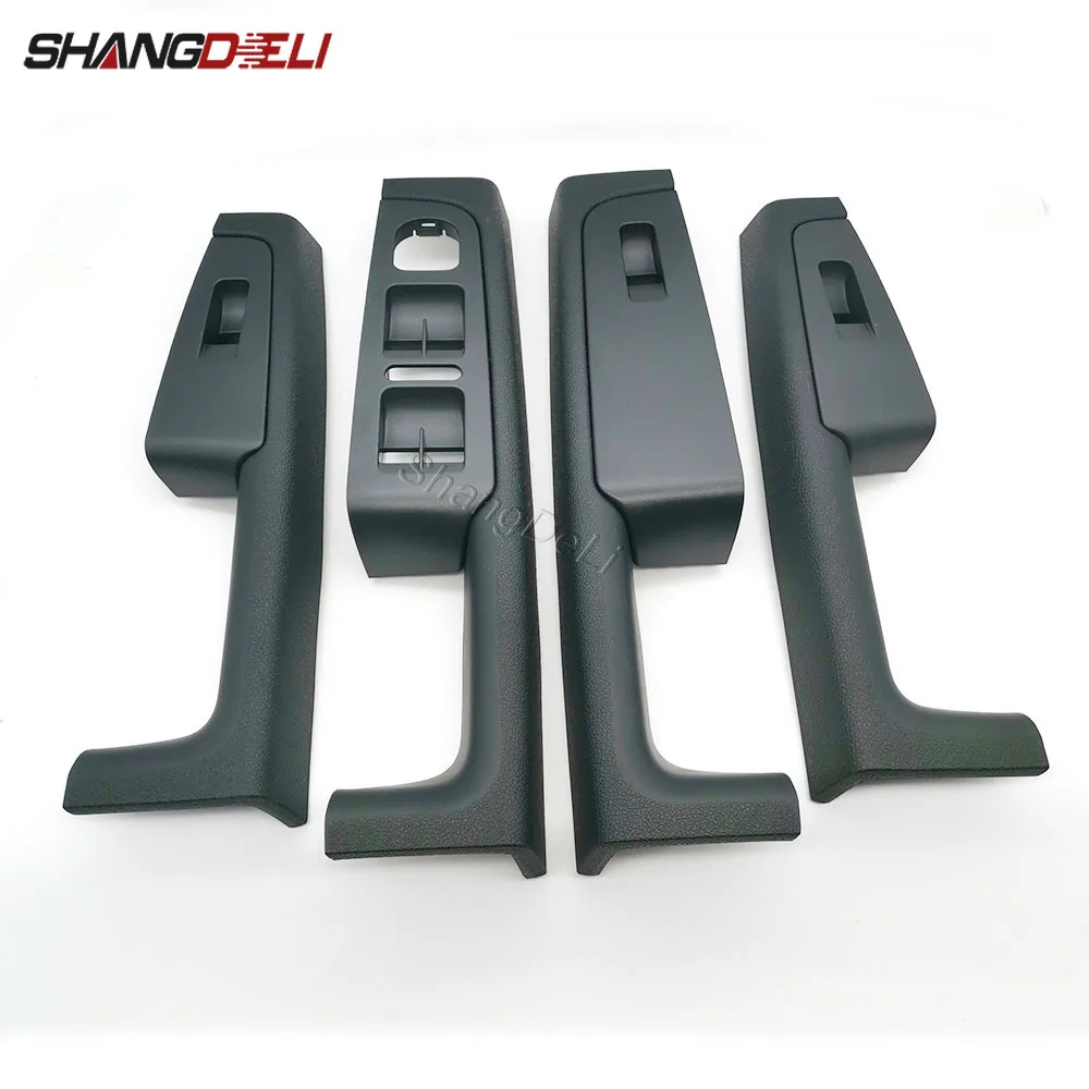 

Black Car 4PCS/Set Window Lifter Control Switch Panel Interior Left Front Door Handle for Skoda Superb 2007-2013