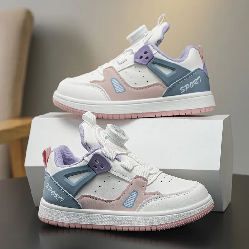 

Versatile children's shoes, boys' sports shoes, 2025 autumn breathable running shoes, swivel button casual board shoes