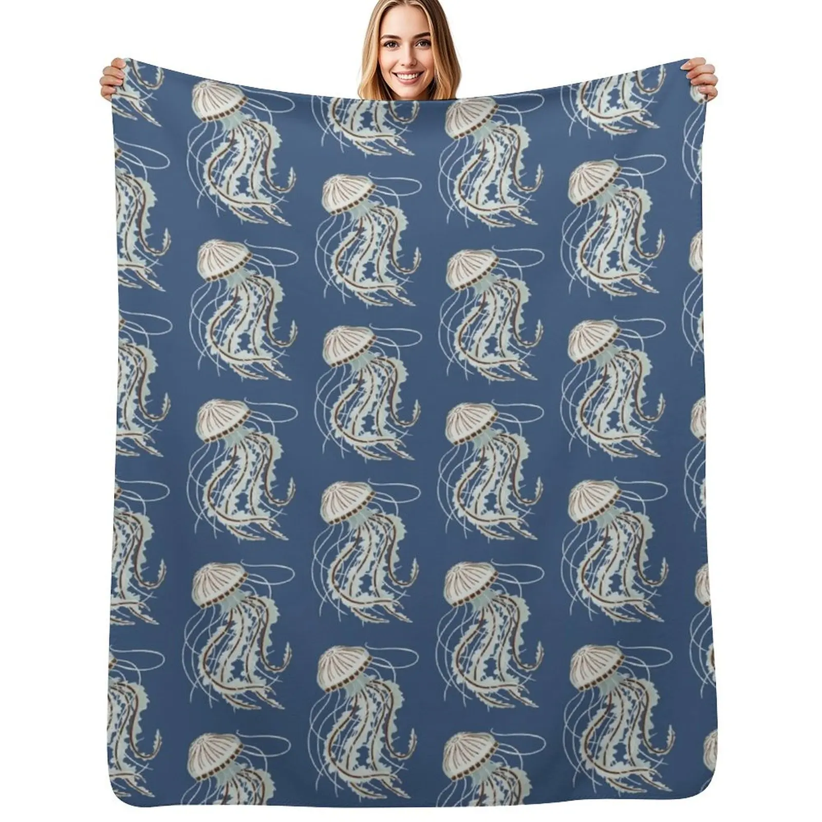 

Translucent Jellyfish Throw Blanket Extra Large Throw Personalized Gift Plush Bed covers Blankets