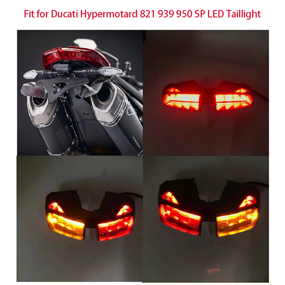 Fits for Ducati 950 950SP Hypermotard 939 821 ABS Motorcycle LED Taillight Rear Brake And Turn Signal Integrated Tail Lights