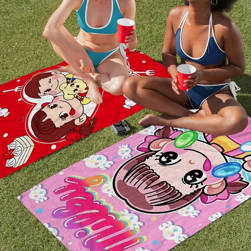 M-mil-ky W-way P-peko-Chan Big Microfiber Beach Towels Quick Dry Towel Sand Beach Towels Pool Towel For Travel Swim Pool Yoga