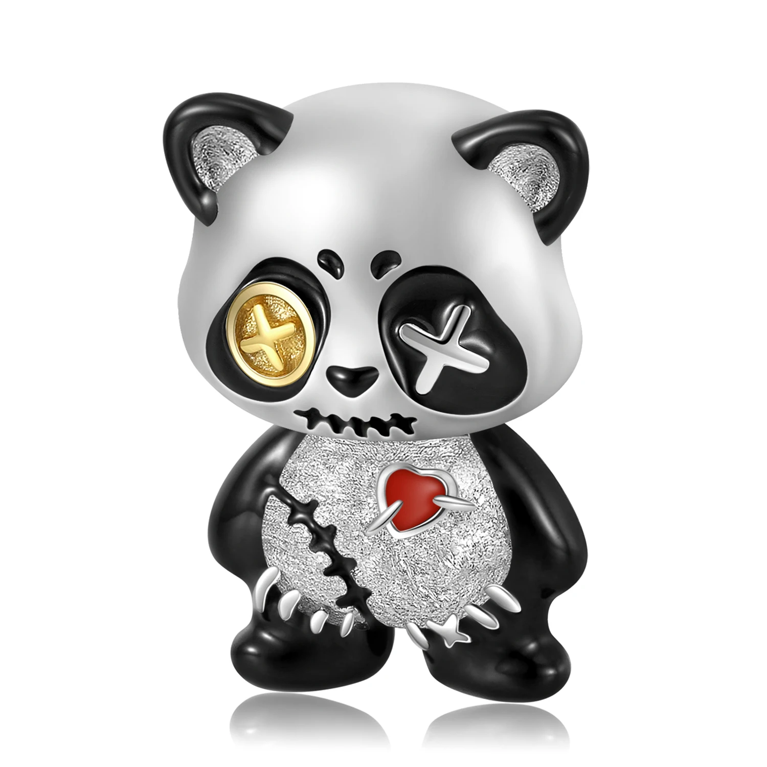 925 Sterling Silver Violent Doll Panda Black Repair Love Bead Charms for Diy Bracelet Beads Pendant Birthday Jewelry Gifts