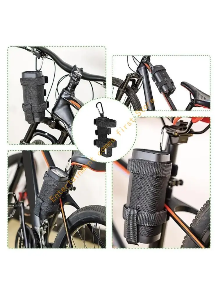 Road Bike Speakers Mount Belt with Carabiner Bottles Stand Portable Bike Speakers Belt Cycling Accessory Easily Install 55KD