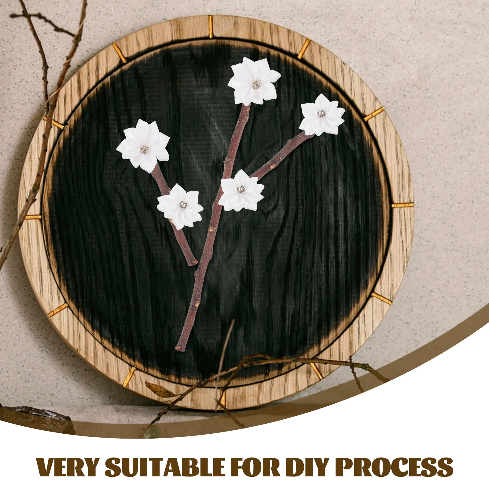 

50pcs Natural Wood Sticks For Diy Crafts Handicraft Making Accessories Wood Craft Sticks Decorating Wedding Garden Theme