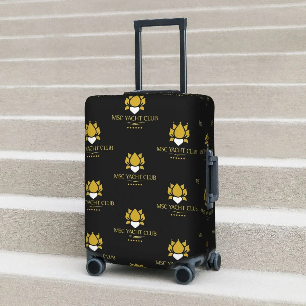 MSC Yacht Club Logo Design Cap Cubierta de maleta Protección Fundas protectoras de equipaje de viaje elásticas para 18-32 pulgadas
