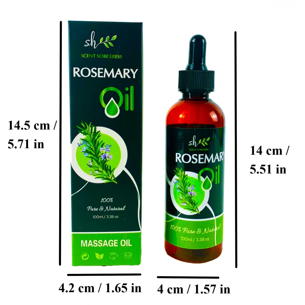 100 مللي زيت تدليك إكليل الجبل مع قطارة مغذية للشعر تفتيح البشرة للاسترخاء الناشر الزيوت العطرية العطرية عيد الميلاد