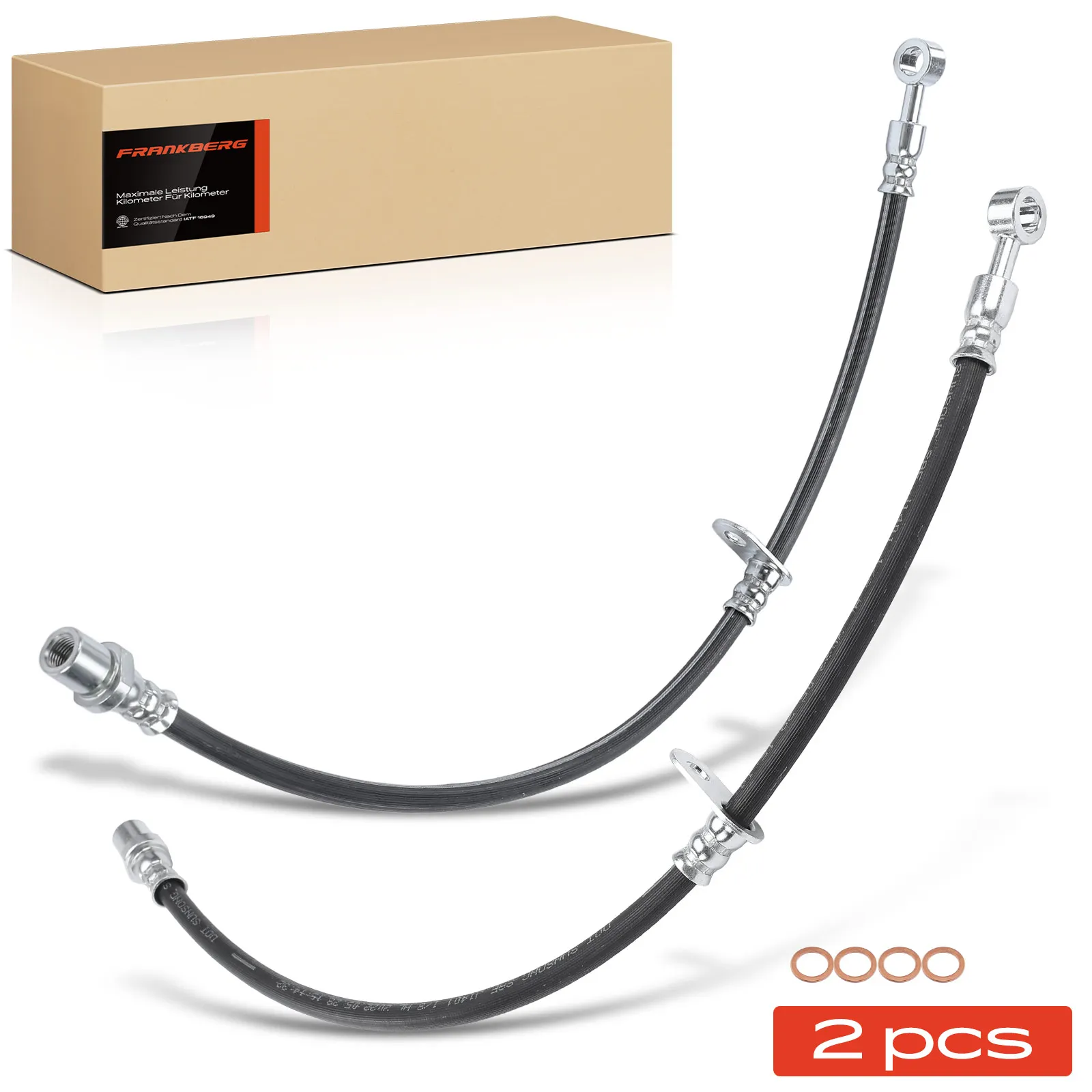 Frankberg 2x Bremsschlauch Bremsschläuche Vorne Links Rechts für Subaru Legacy V BM BR Outback 26540AJ041 26540AJ051 26590AJ050