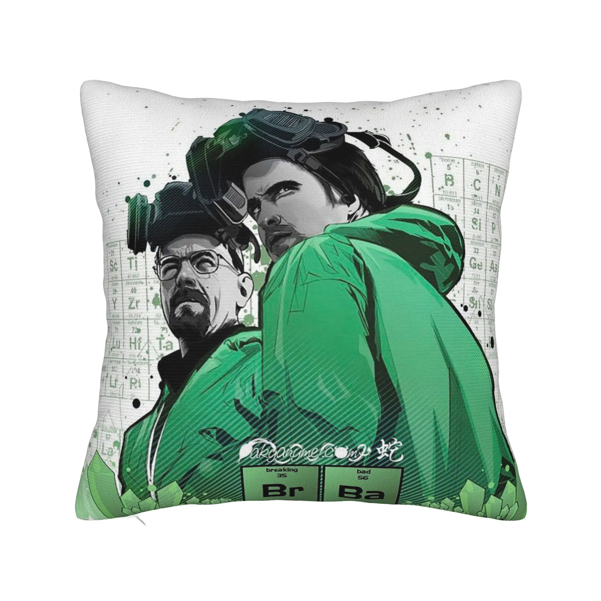 Breaking Bad Walter White Square Pillow Case Jesse Pinkman Chemical Cushion Cover Custom Zipper Decor Pillowcase for Car 45x45cm