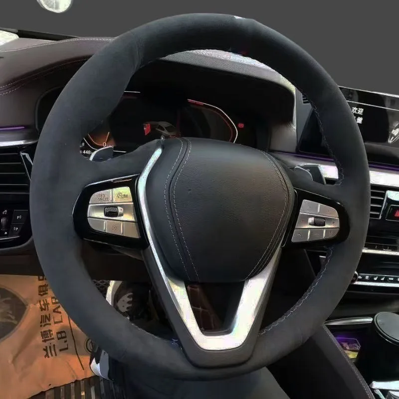 

Замшевый кожаный чехол на руль DIY по индивидуальному заказу для BMW G20 G21 G30 G31 G32 X3 G01 X4 G02 X5 G05 X7 G07 Z4 G29 Автомобильные аксессуары