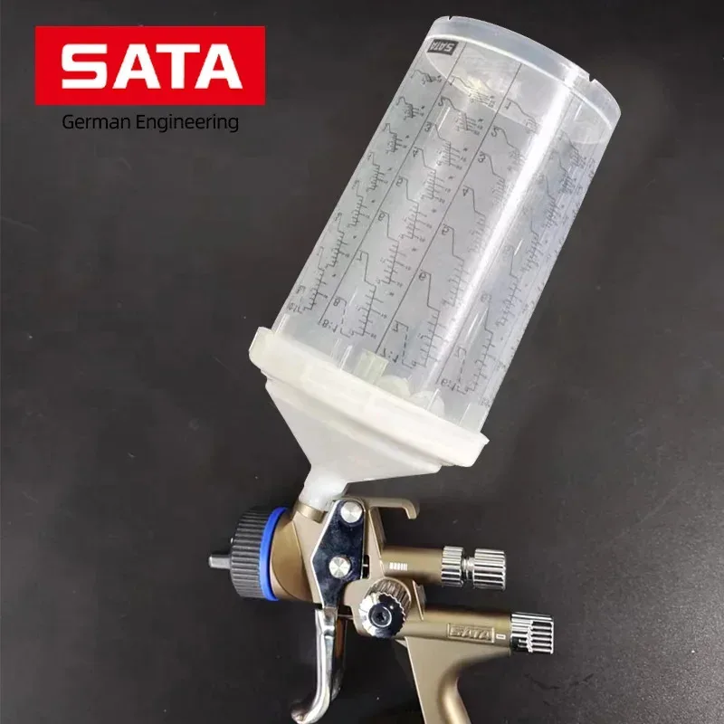 1pcs ขายจํานวนมาก SATA สเปรย์ปืนสีถังสเปรย์ปืนผสมถ้วย 900ml ถ้วยตวงแบบใช้แล้วทิ้งประเภท H/O Quick ถ้วย