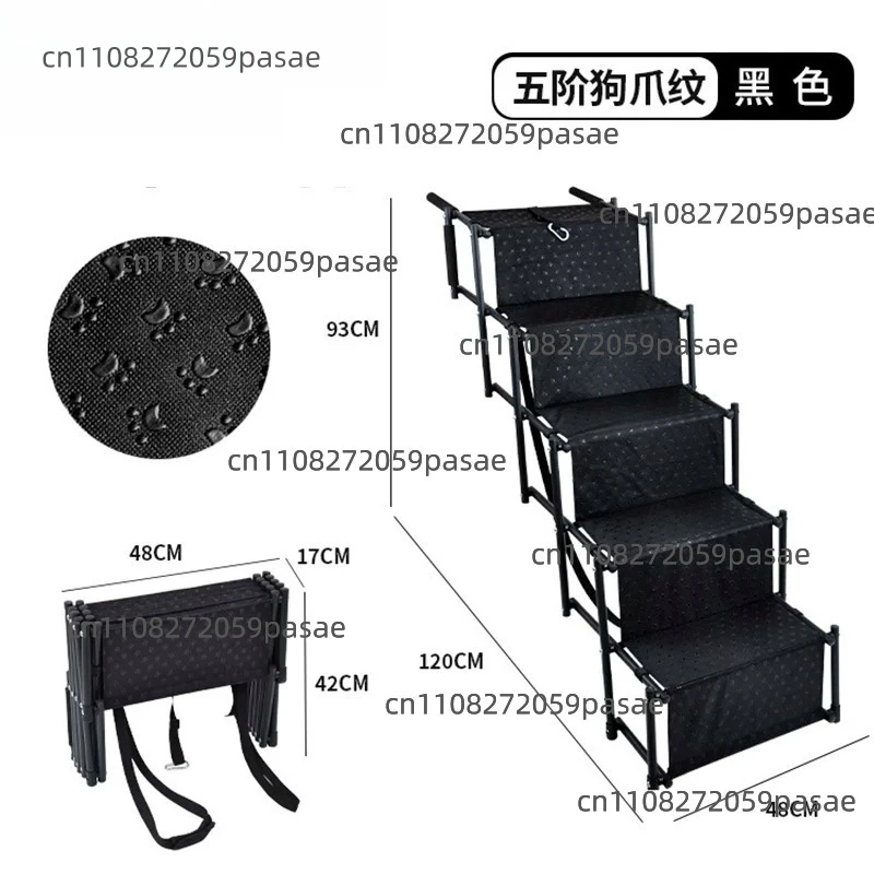 

5/6-ступенчатая лестница-рампа для домашних животных с нескользящей поверхностью, алюминиевая рама, лестница для собак и кошек для кровати, грузовика, автомобиля, внедорожника, выдерживает до 200 фунтов