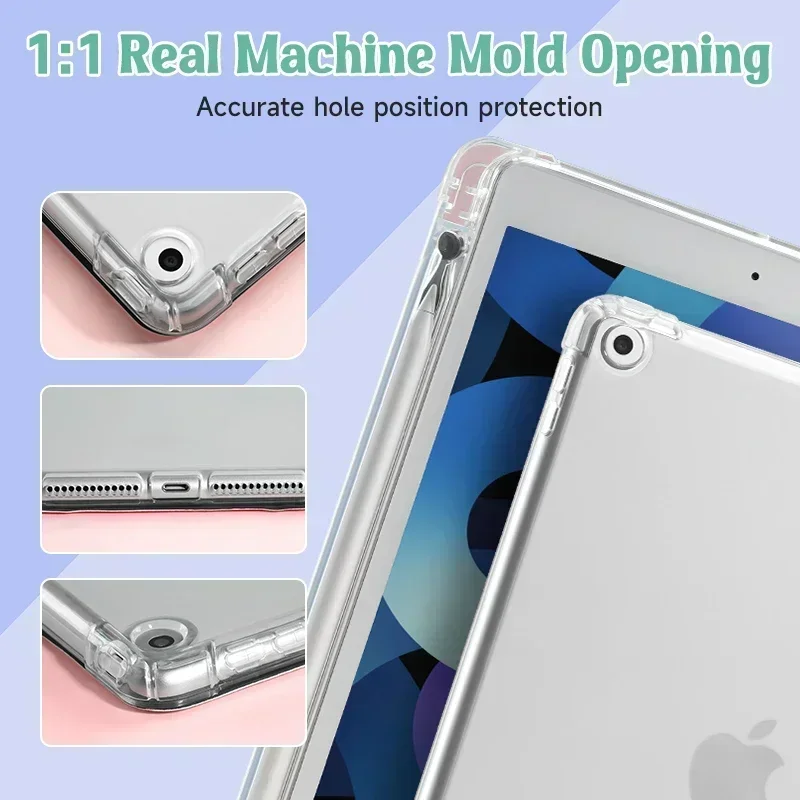 حافظة حب بسيطة لـ iPad ، متوافقة مع iPad "، الجيل السادس ، الخامس ، ، Mini4 ، 5 ، Air4 ، 5 ، 5 ، بحامل أقلام