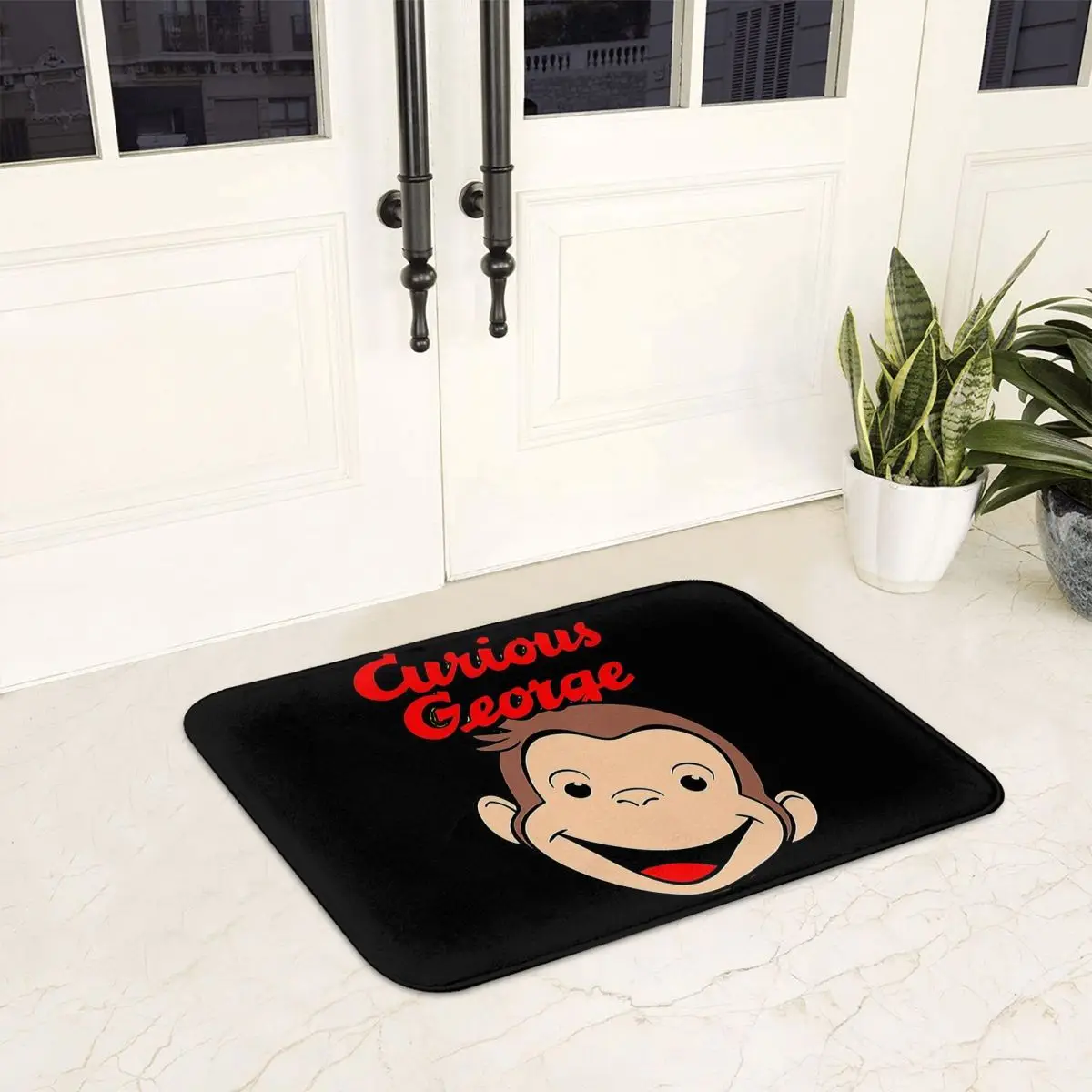 Curious George Anti-slip Doormat Floor Mat Absorbent Mat Carpet Rug for Kitchen Entrance Home Bedroom Footpad Mats