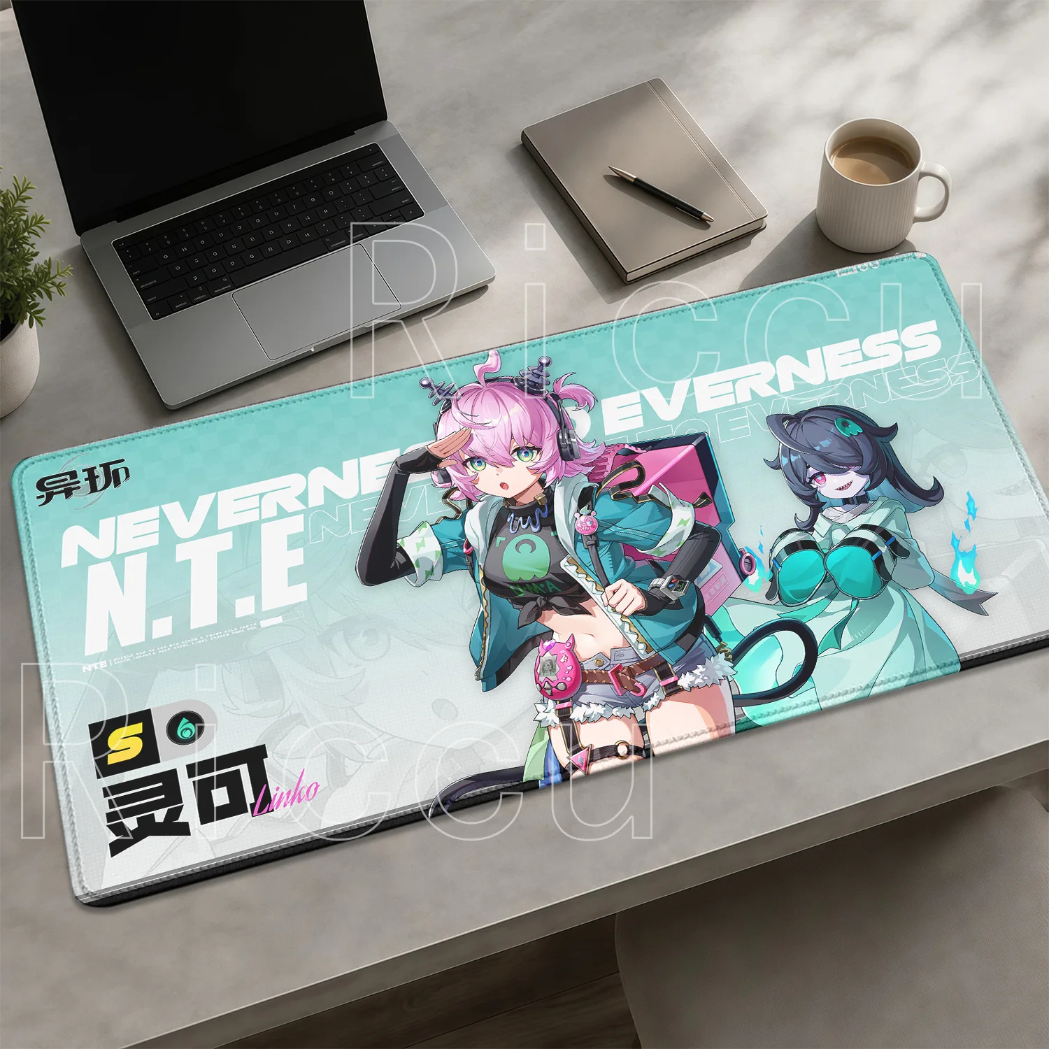 NTE Linko Neverness To Everness Anime Girl Mouse Pad Non-Slip Office Accessories Mousepad HD Printing PC Gaming ESports Desk Mat