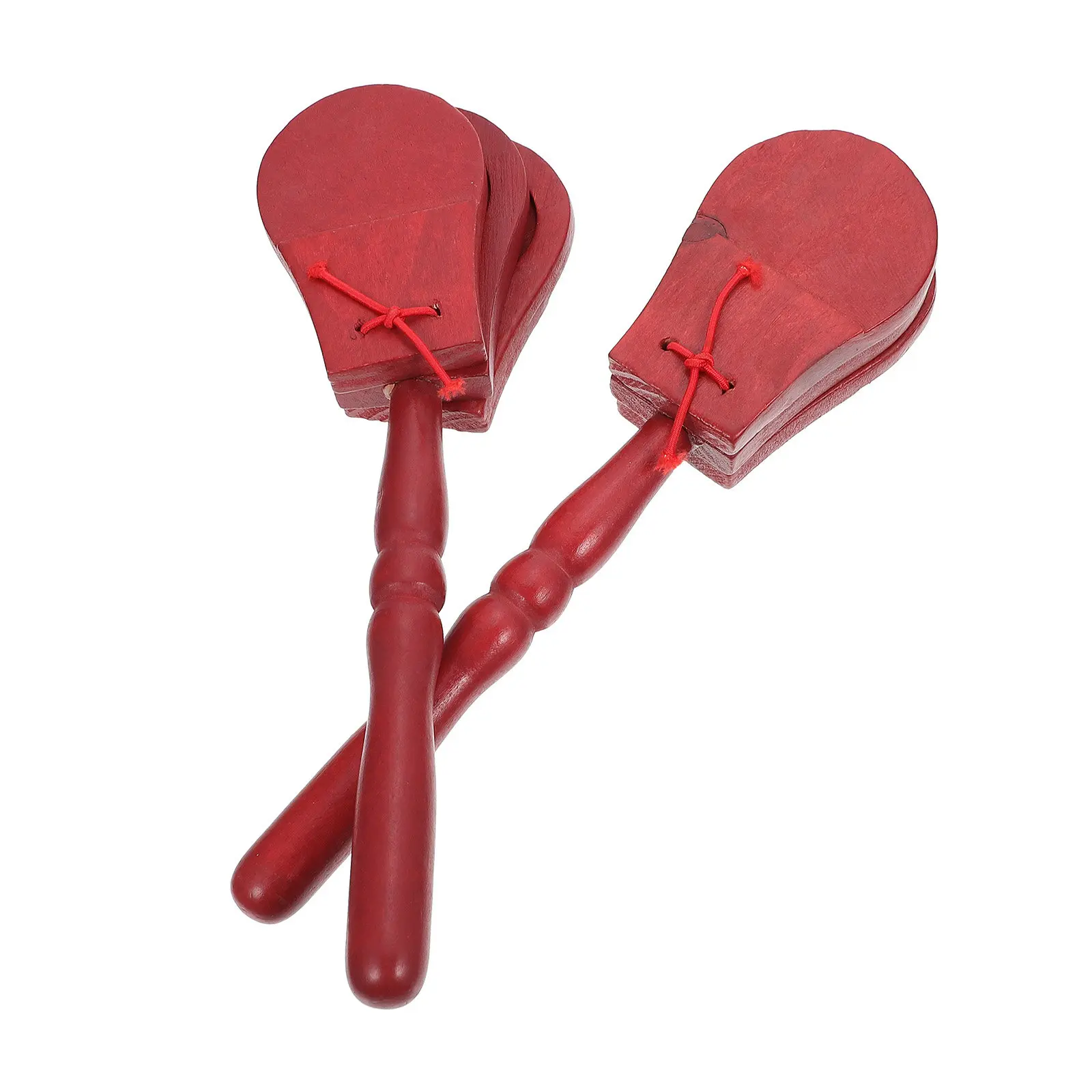 2 Piezas de Castañuelas de Madera, Instrumento Musical Creativo de Percusión para Educación Temprana, Instrumento Divertido para Jugar, Aprendizaje Musical Preescolar