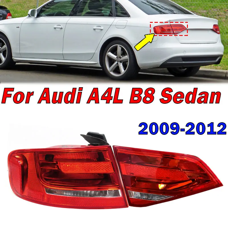 

Auto Exterior Accessories For Audi A4L B8 Sedan 2009-2012 Car Outside Inside Rear Halogen Tail Light Signal Lamp Reversing Light