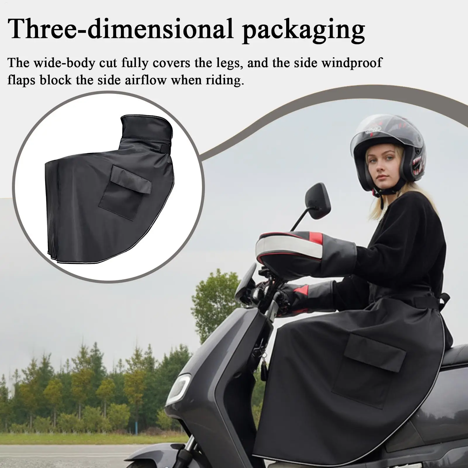Scooter Apron Waterproof Thick Winter Warm Scooter Blanket Motorcycle Knee Lap Blanket Apron For Winter Drive Snowy Day Mud